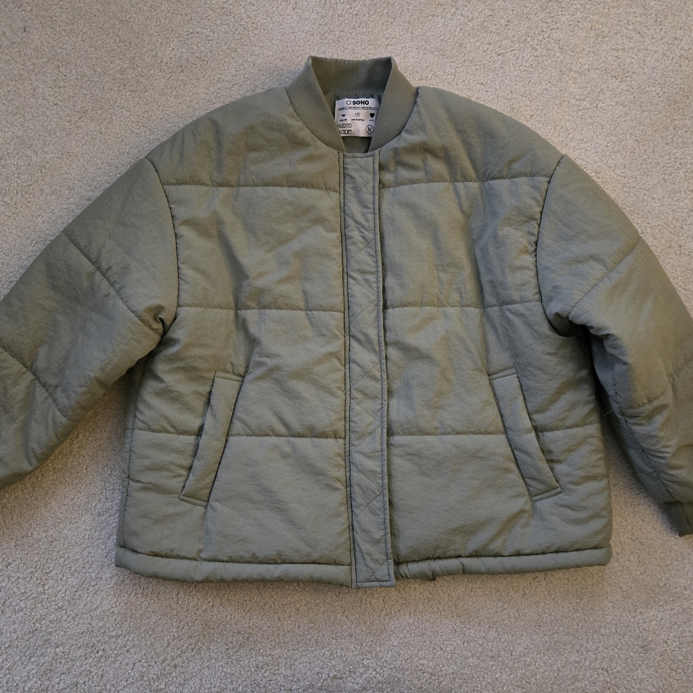 CiSono Womens puffer style Bomber Jacket
